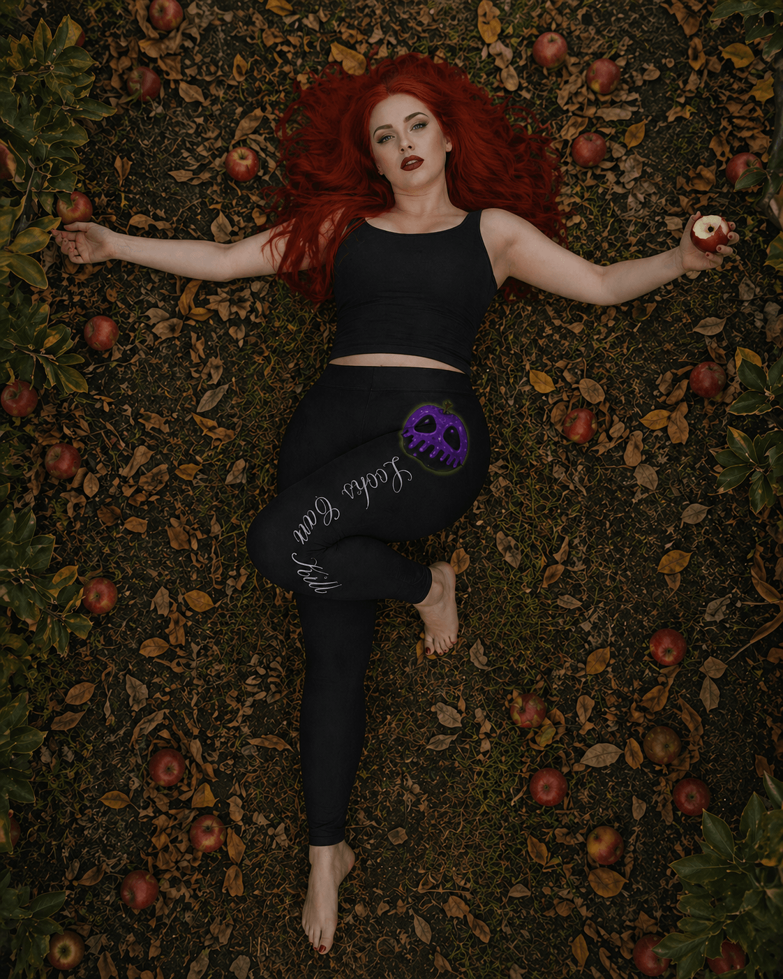 Leggings with colorful donuts and coffee cup pattern