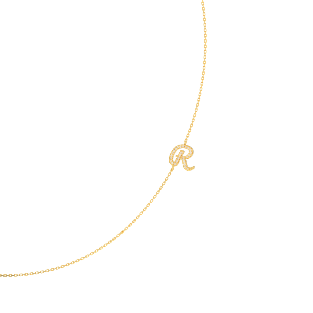 InitialLink Tilt Necklace SN024BR OPJ Studio