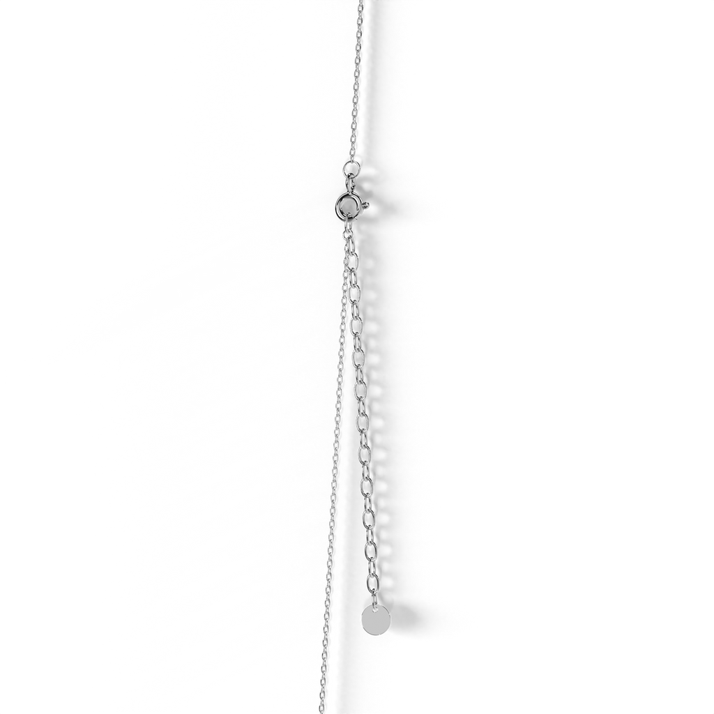 Rhodium Plated Classic Name Necklace SN020R OPJ Studio