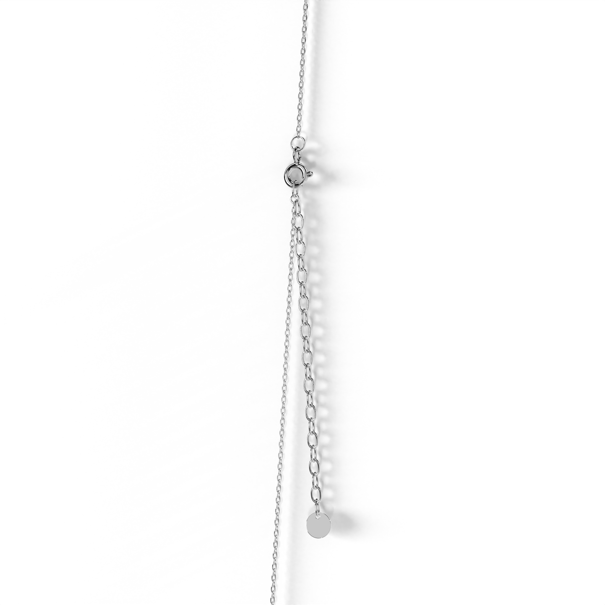 Rhodium Plated Classic Name Necklace SN020R OPJ Studio