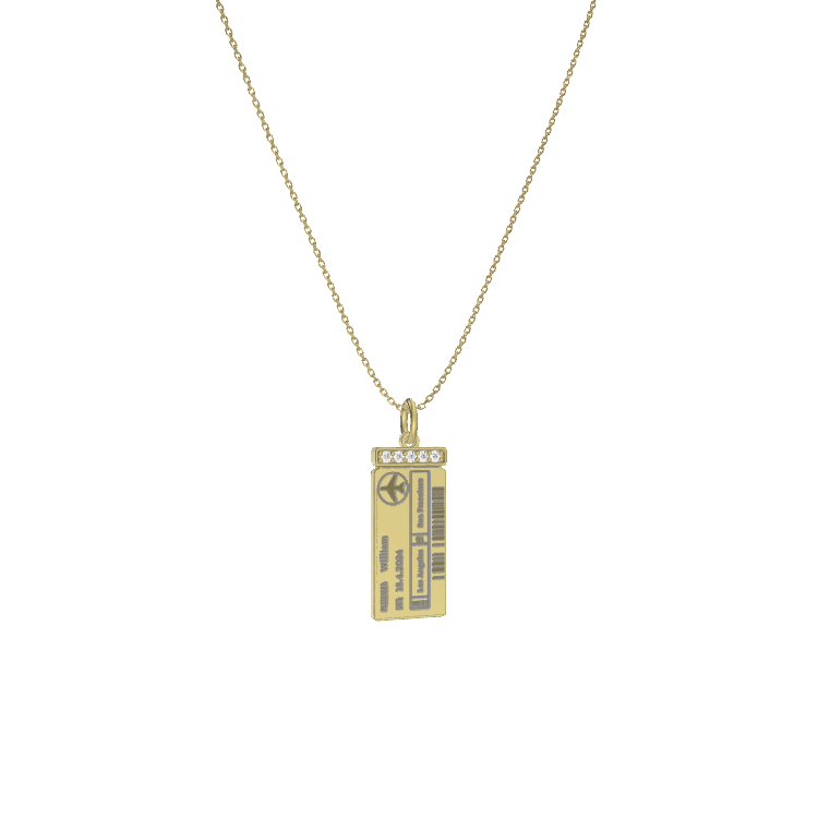Boarding Ticket Necklace OPJ Studio