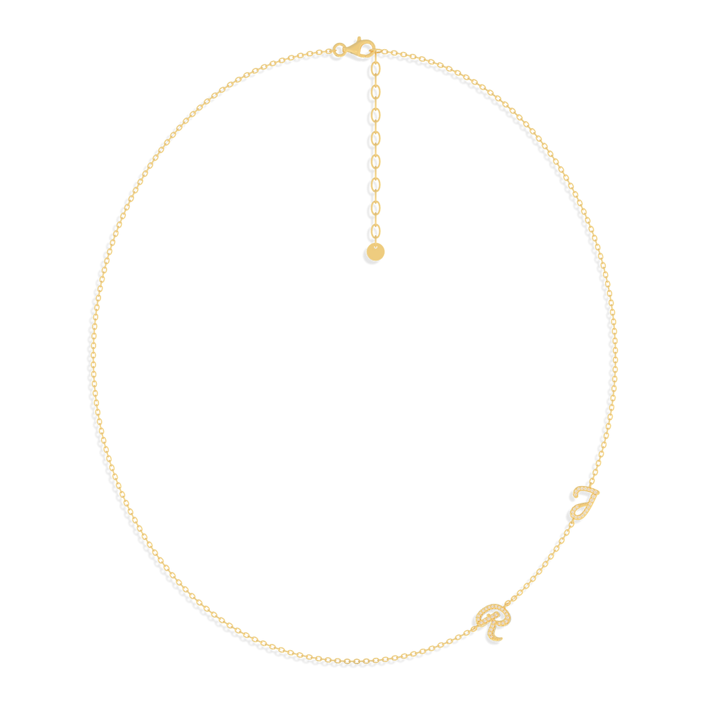 InitialLink Tilt Necklace SN024BR OPJ Studio
