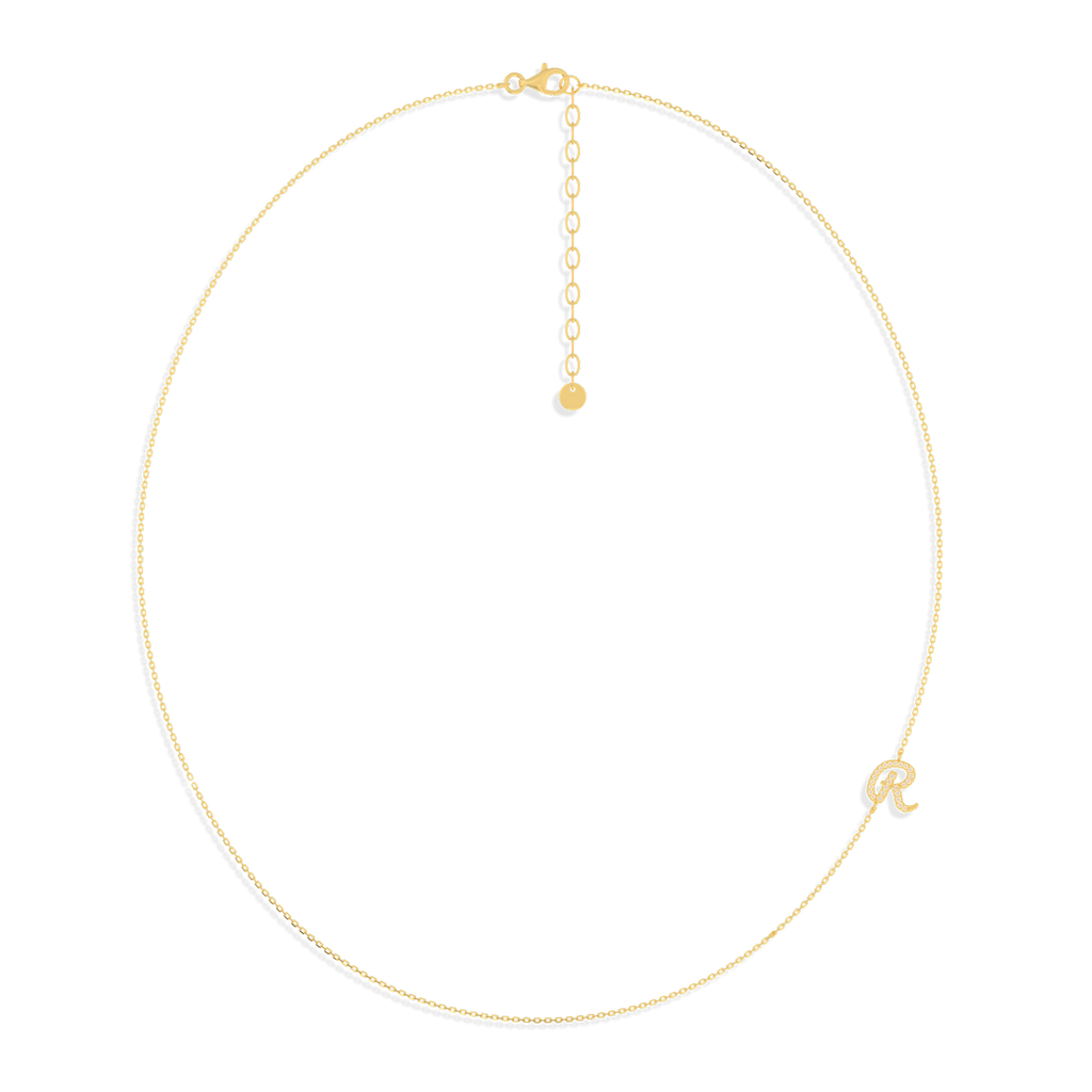 InitialLink Tilt Necklace SN024BR OPJ Studio