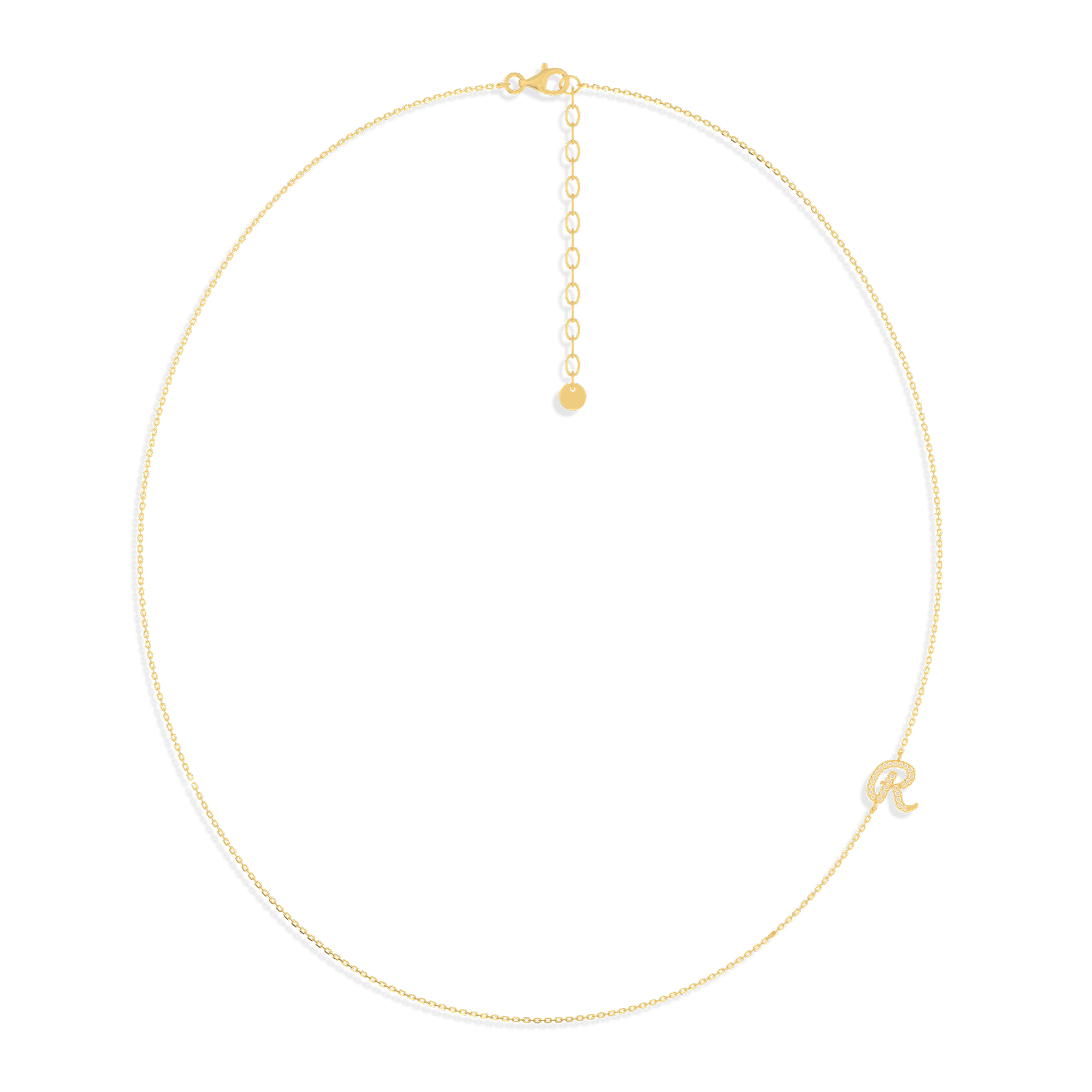 InitialLink Tilt Necklace SN024BR OPJ Studio