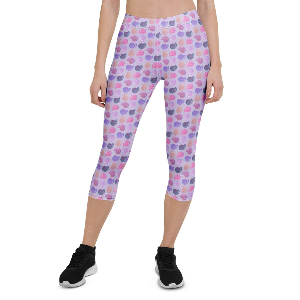 all-over-print-capri-leggings-white-front-69fe8864bb00c - Sweet Talks Tees