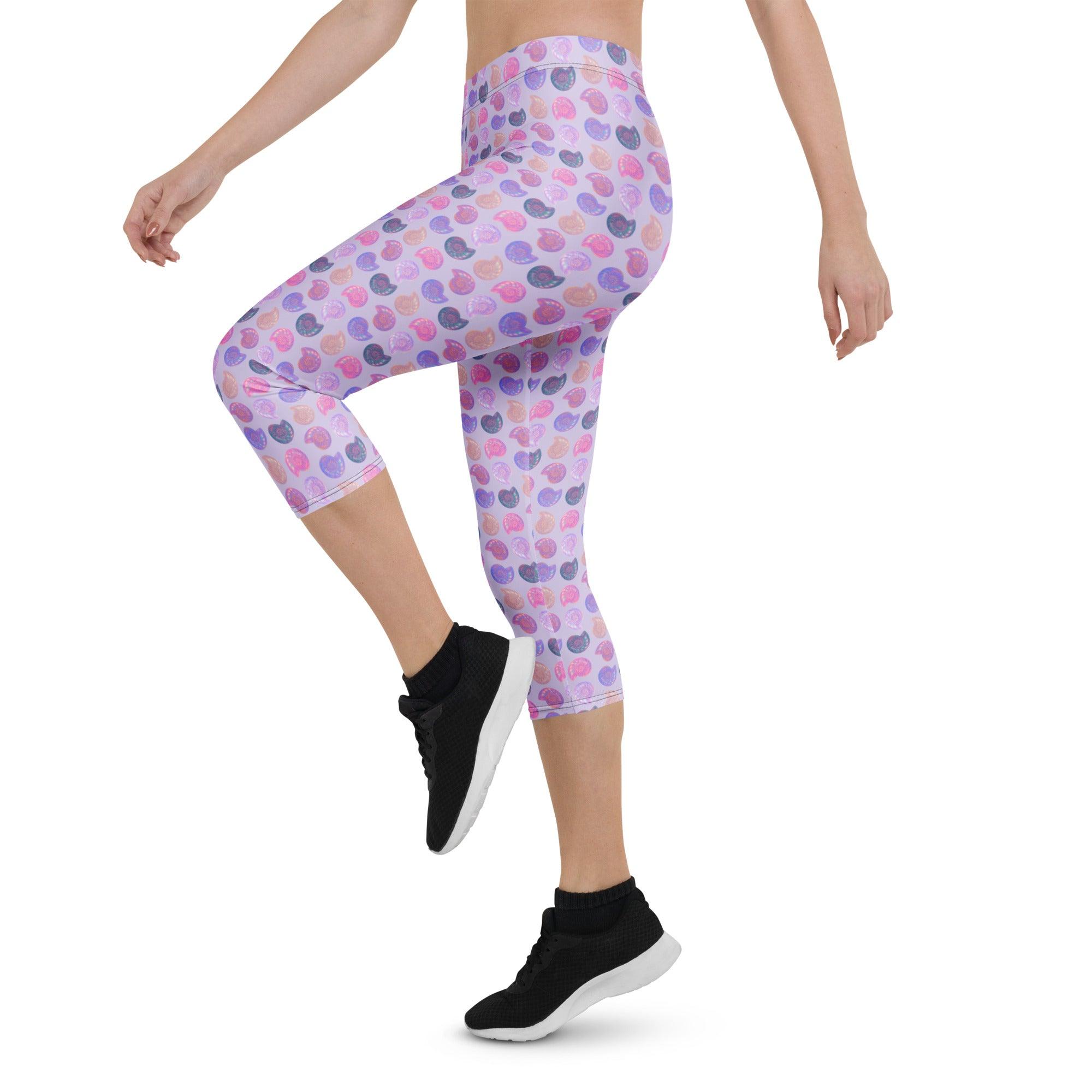 all-over-print-capri-leggings-white-left-69fe8864bcd04 - Sweet Talks Tees