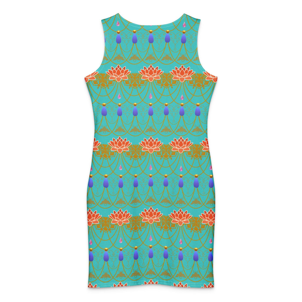 all-over-print-cotton-bodycon-dress-white-back-69fe6989a89be - Sweet Talks Tees