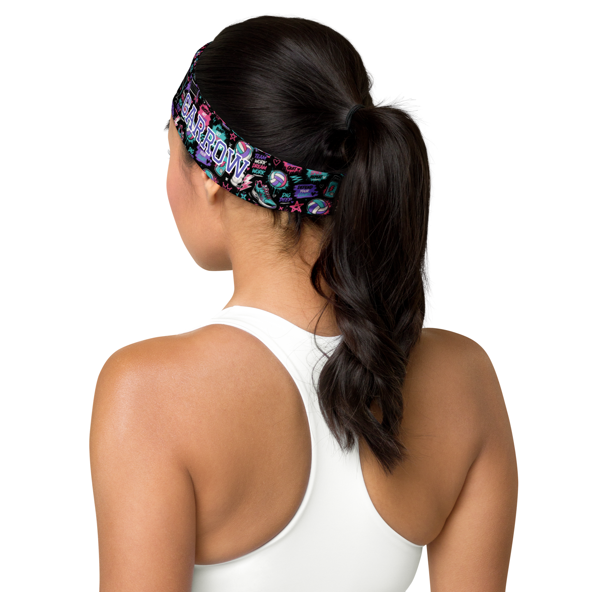Personalized Girls Volleyball Headband Sweet Talks Tees