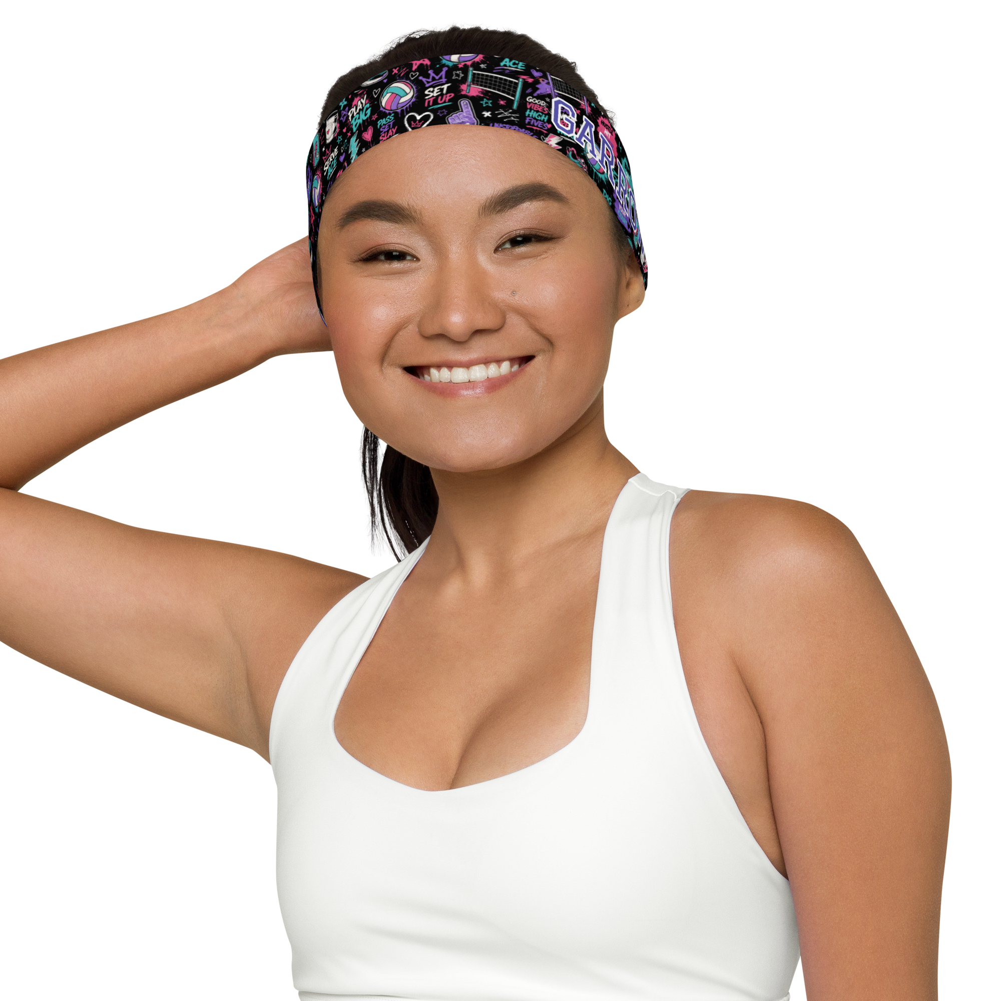 Personalized Girls Volleyball Headband Sweet Talks Tees