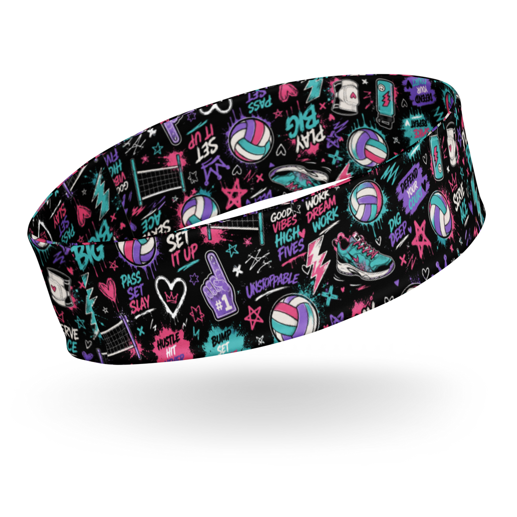 Personalized Girls Volleyball Headband Sweet Talks Tees