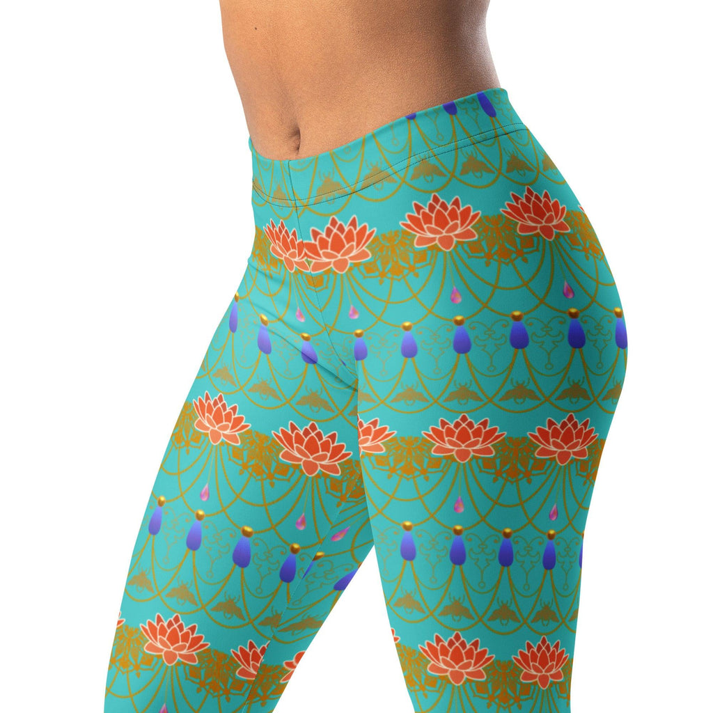 all-over-print-leggings-white-left-front-2-69fe674848240 - Sweet Talks Tees