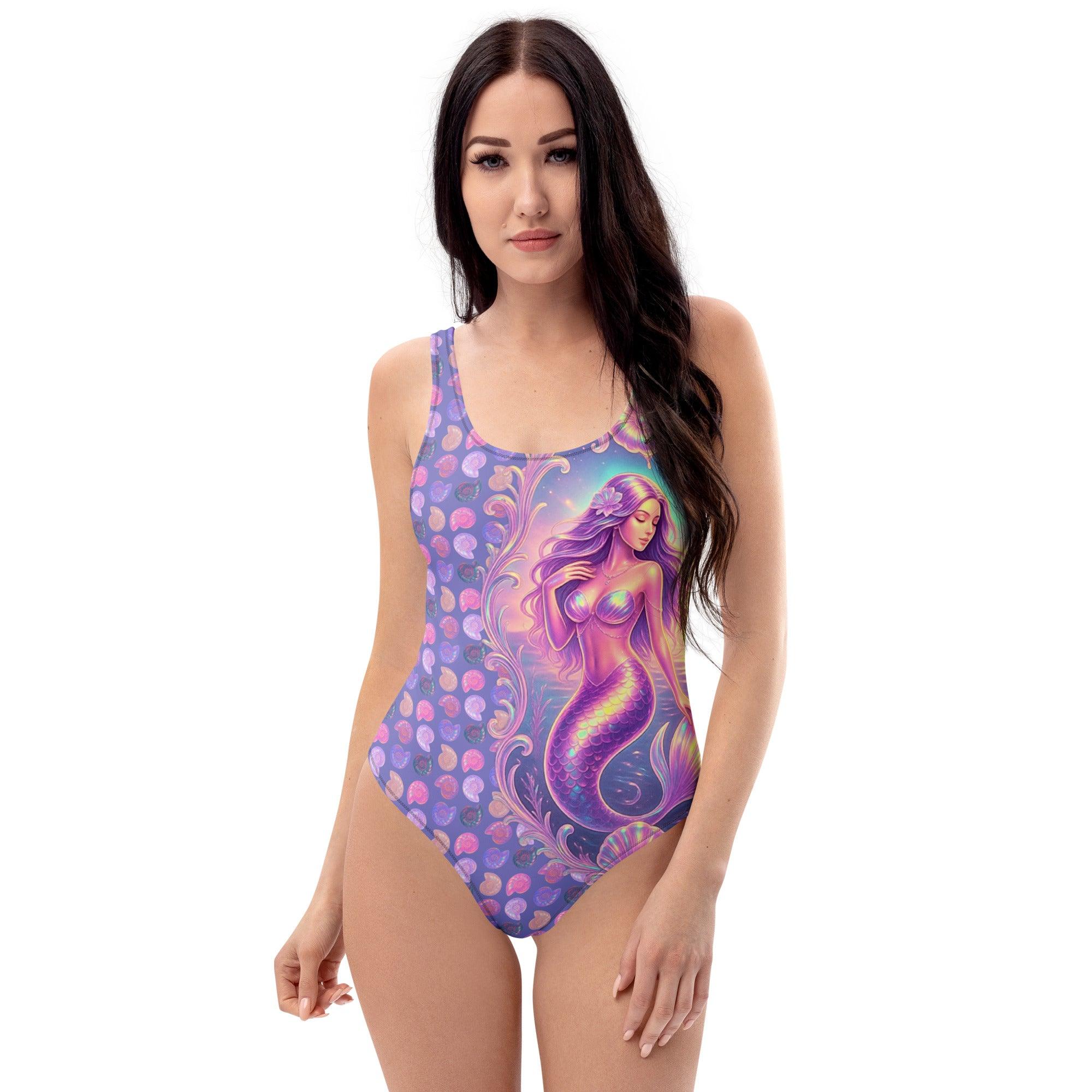 all-over-print-one-piece-swimsuit-white-front-69fdad9d98eaf - Sweet Talks Tees