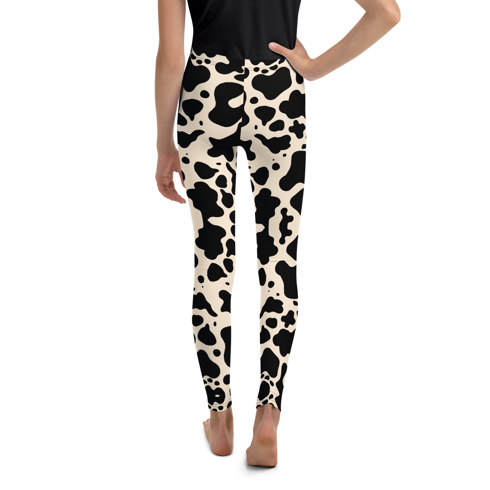 kids cow print leggings western boutique style