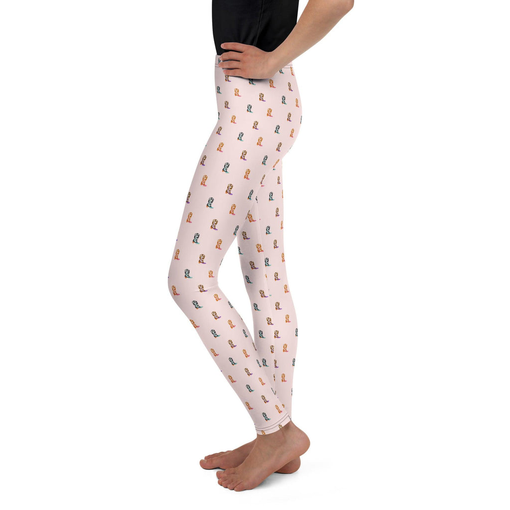 all-over-print-youth-leggings-white-left-69e032f4463ac - Sweet Talks Tees