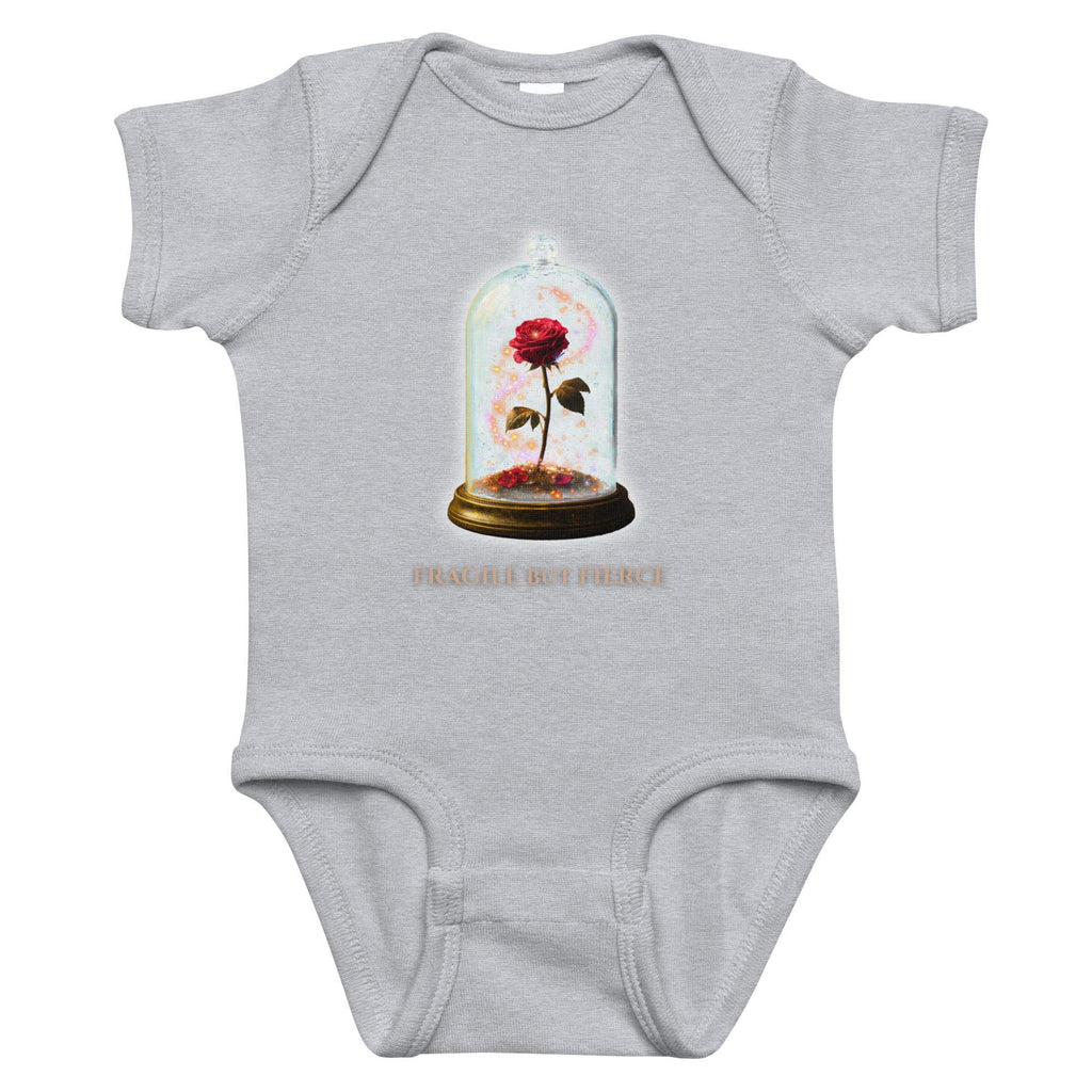 baby-short-sleeve-bodysuit-heather-front-69fb9cc1228b2 - Sweet Talks Tees