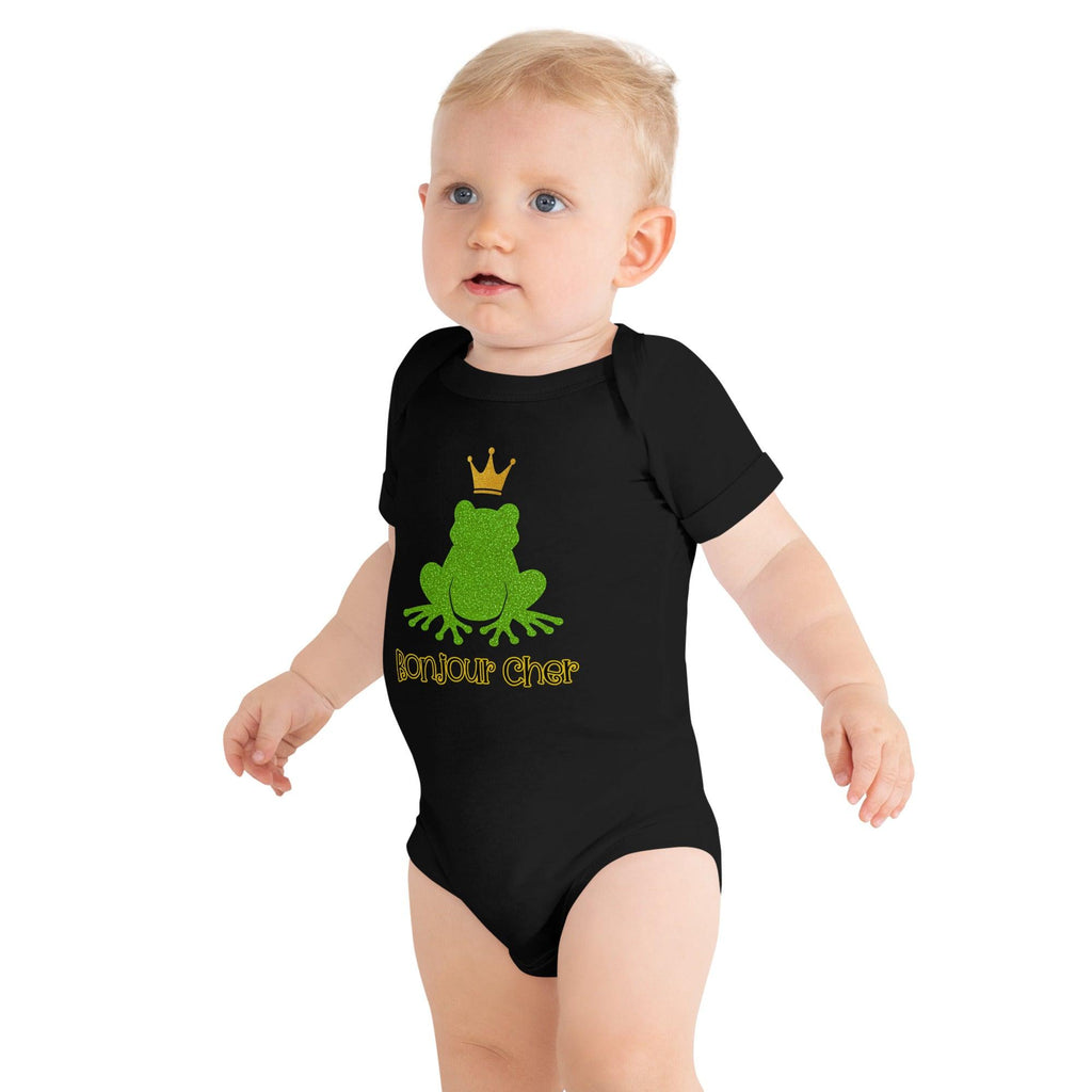 baby-short-sleeve-one-piece-black-front-69fe91024dad1 - Sweet Talks Tees