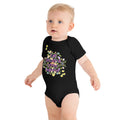 baby-short-sleeve-one-piece-black-front-69feb0d464252 - Sweet Talks Tees