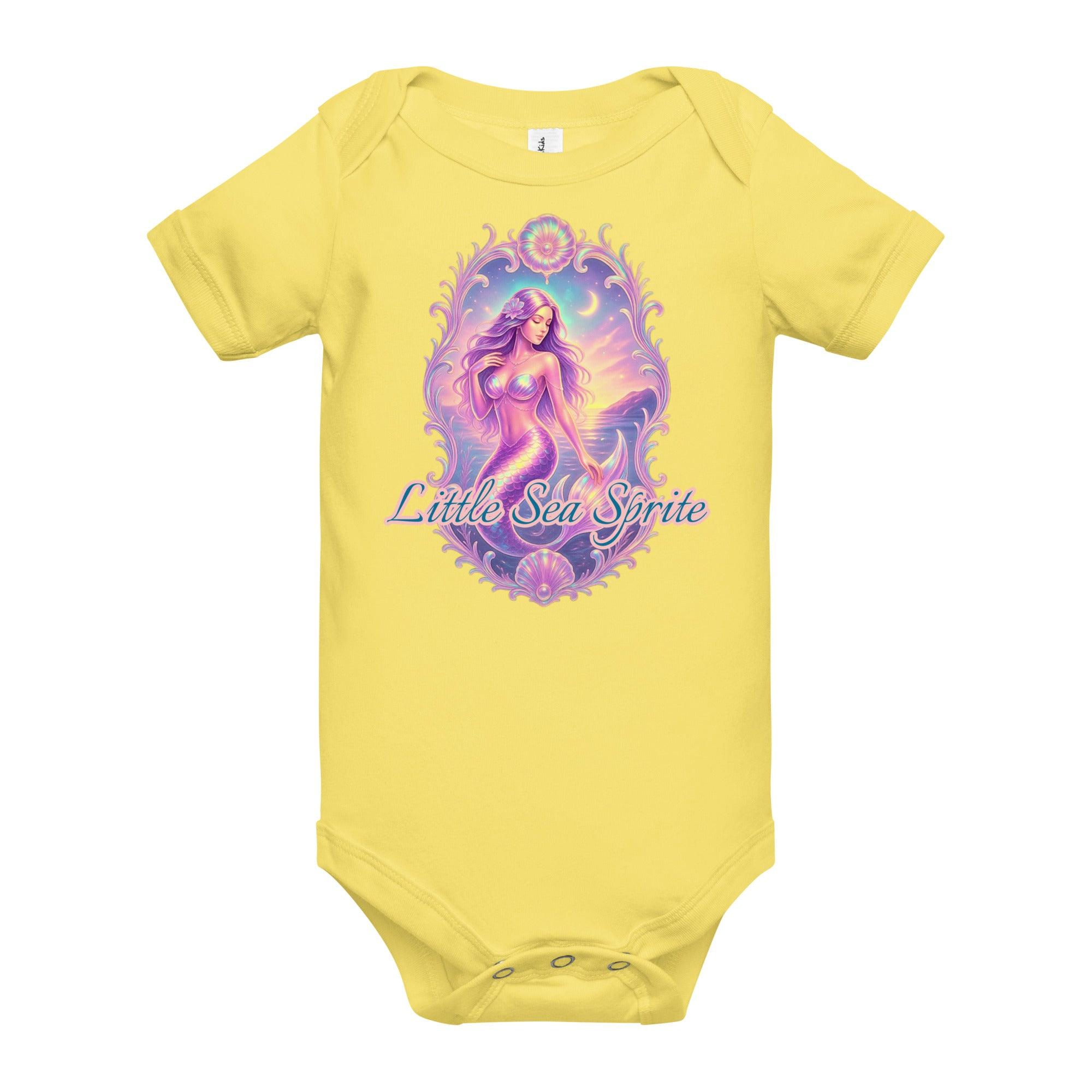 baby-short-sleeve-one-piece-yellow-front-69fddc8770333 - Sweet Talks Tees