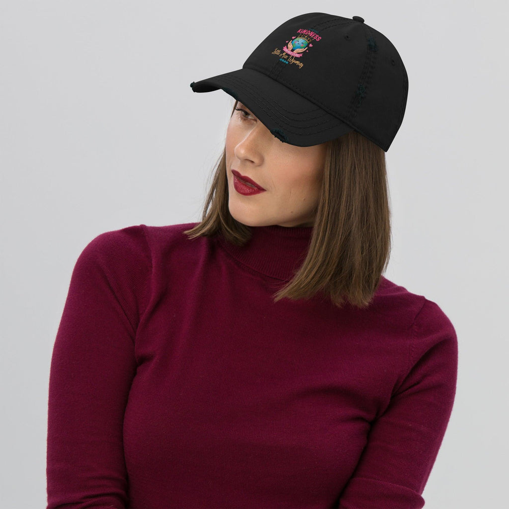 distressed-dad-hat-black-front-6a12e814054ae - Sweet Talks Tees