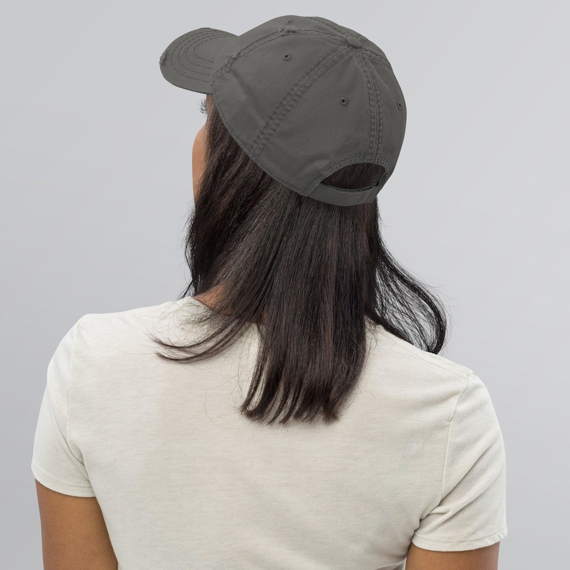 distressed-dad-hat-charcoal-grey-left-back-6a121cd7e3aab - Sweet Talks Tees