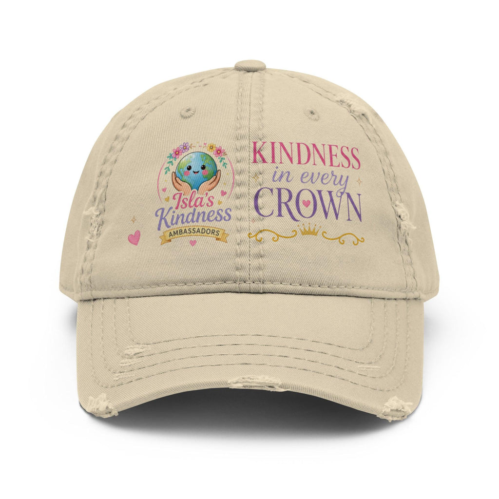 distressed-dad-hat-khaki-front-6a12ecc61a712 - Sweet Talks Tees