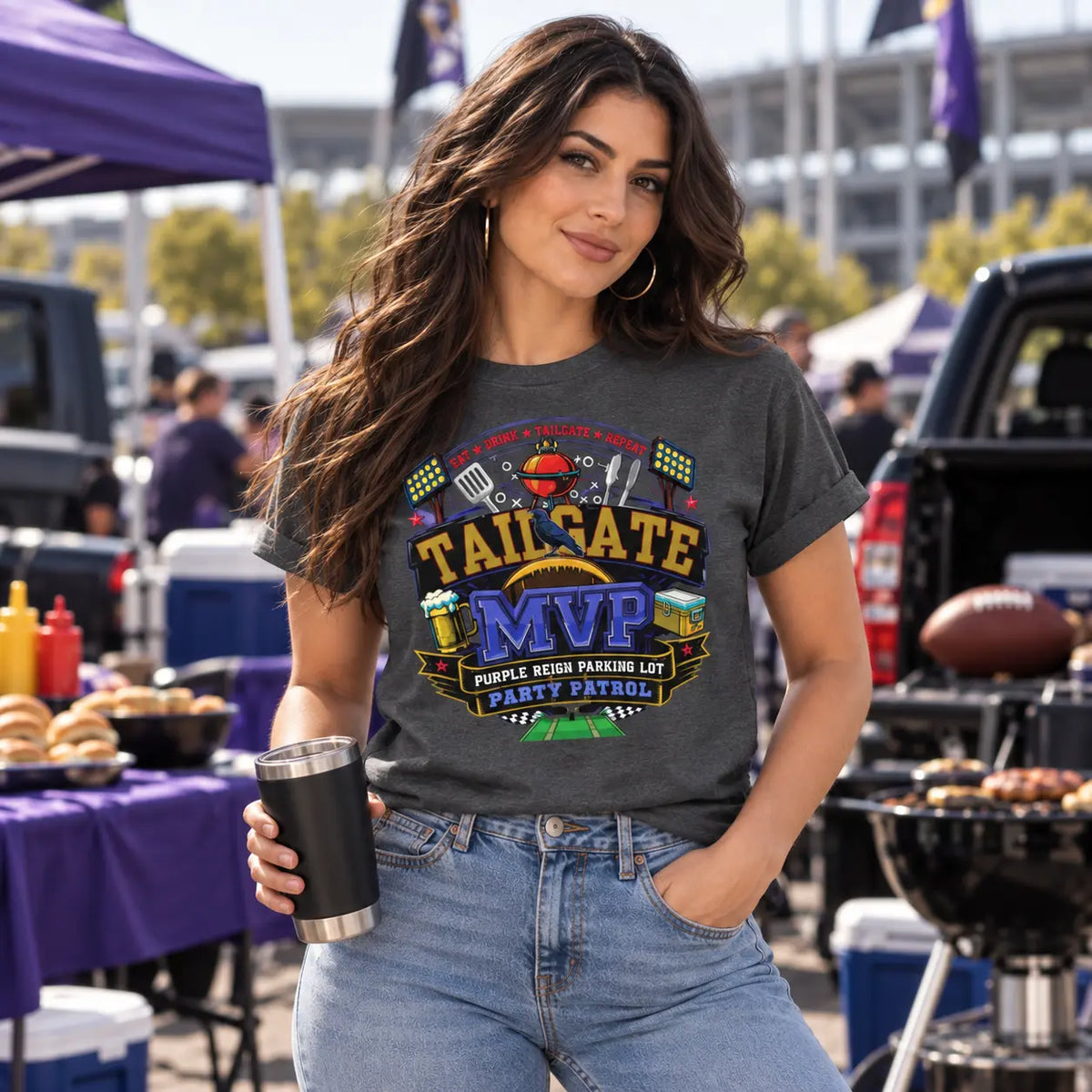 Purple Reign Tailgate MVP Tee | Baltimore Football Game Day Shirt Sweet Talks Tees
