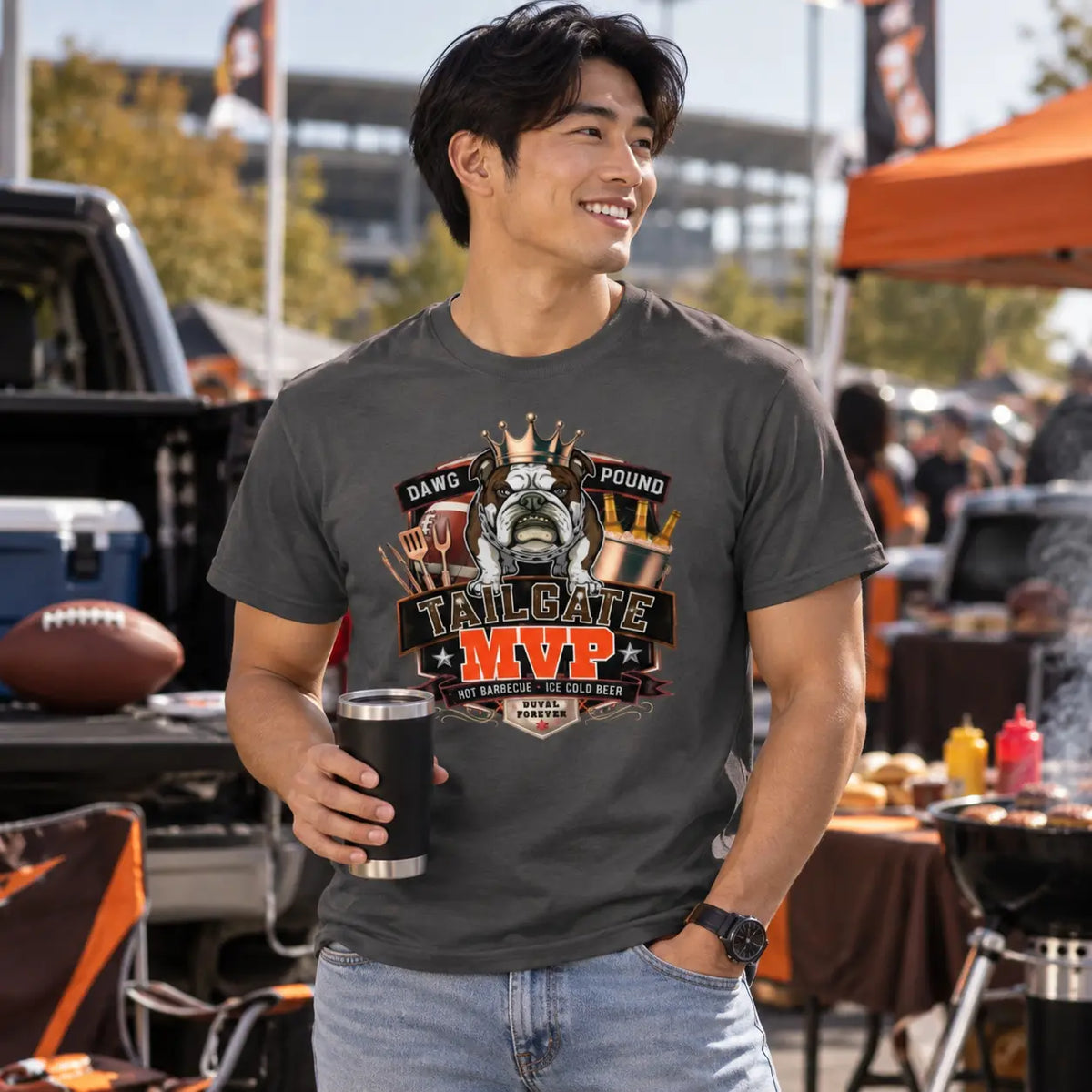 Dawg Pound Tailgate MVP Tee | Cleveland Football Game Day Shirt Sweet Talks Tees