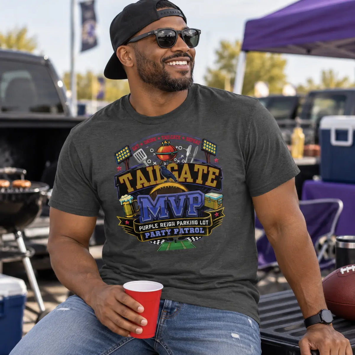 Purple Reign Tailgate MVP Tee | Baltimore Football Game Day Shirt Sweet Talks Tees