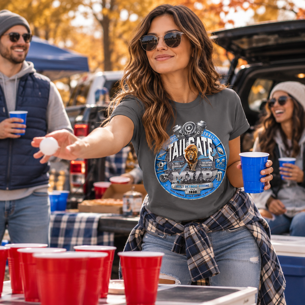 Motor City Football Tailgate MVP Tee – Detroit Game Day Shirt Sweet Talks Tees