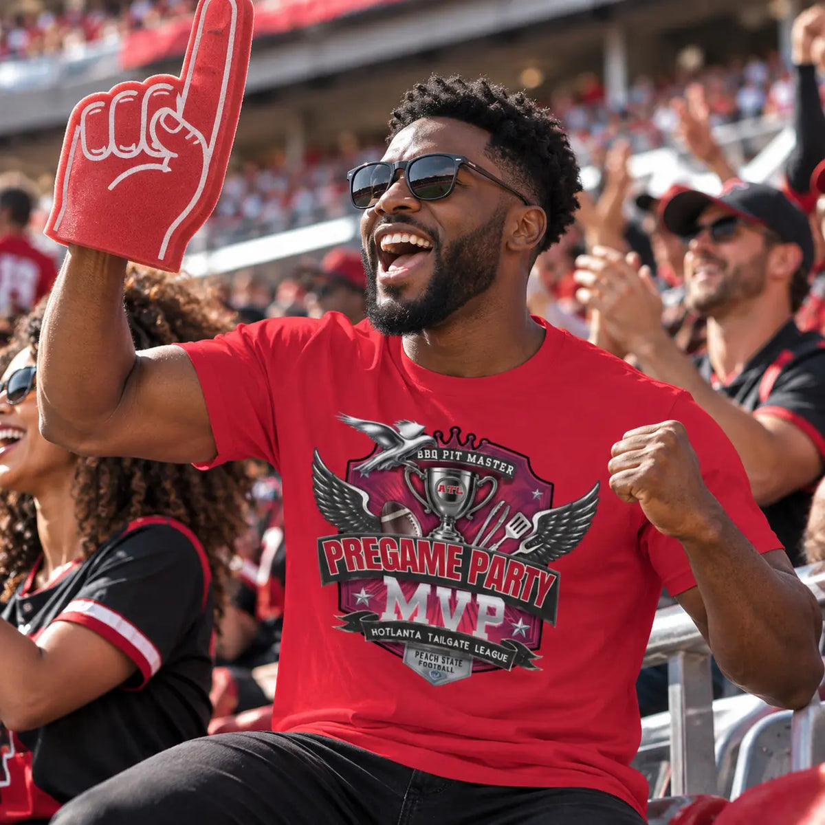 Atlanta Pregame Party MVP Football Tee | Peach State Game Day Shirt | Tailgate Fan Apparel Sweet Talks Tees