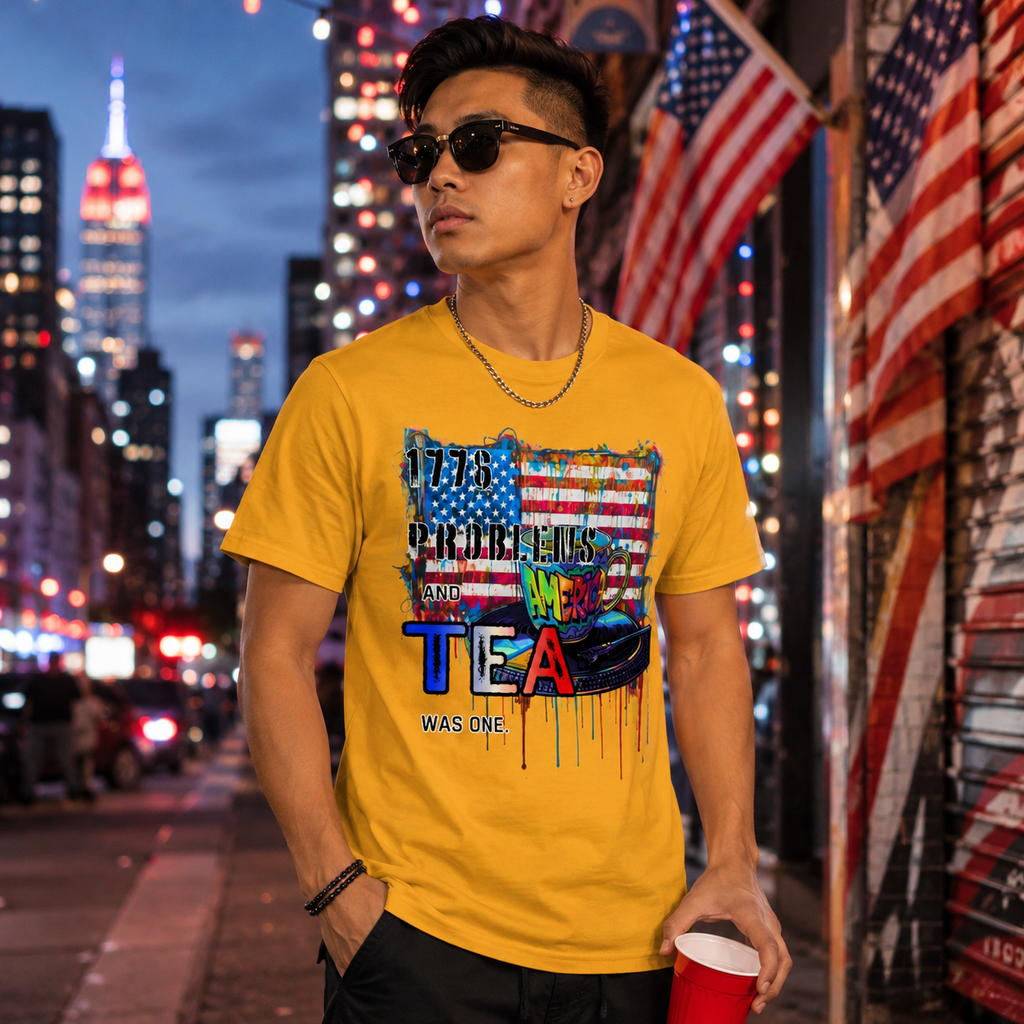 1776 Problems Color-Drenched Classic Streetwear Tee