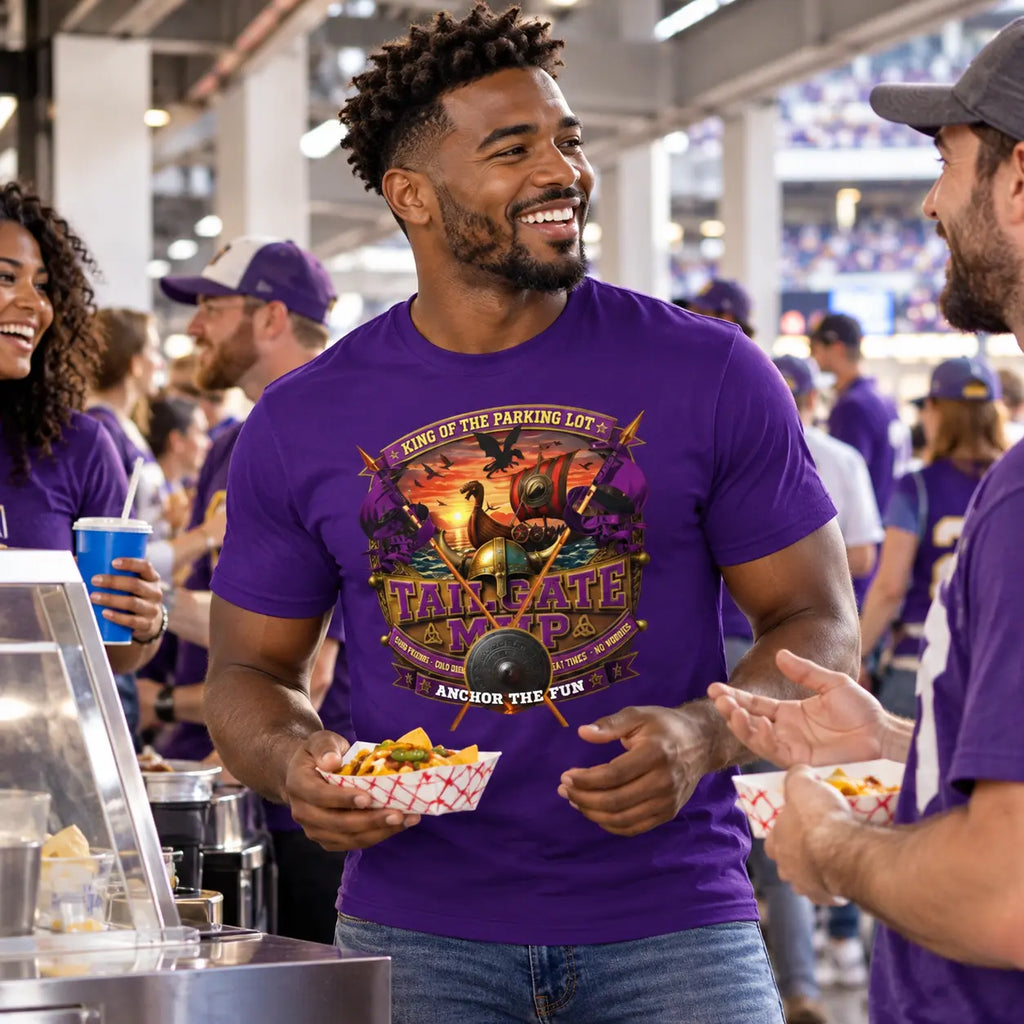 Minnesota King of the Parking Lot Tailgate MVP Football Tee Sweet Talks Tees