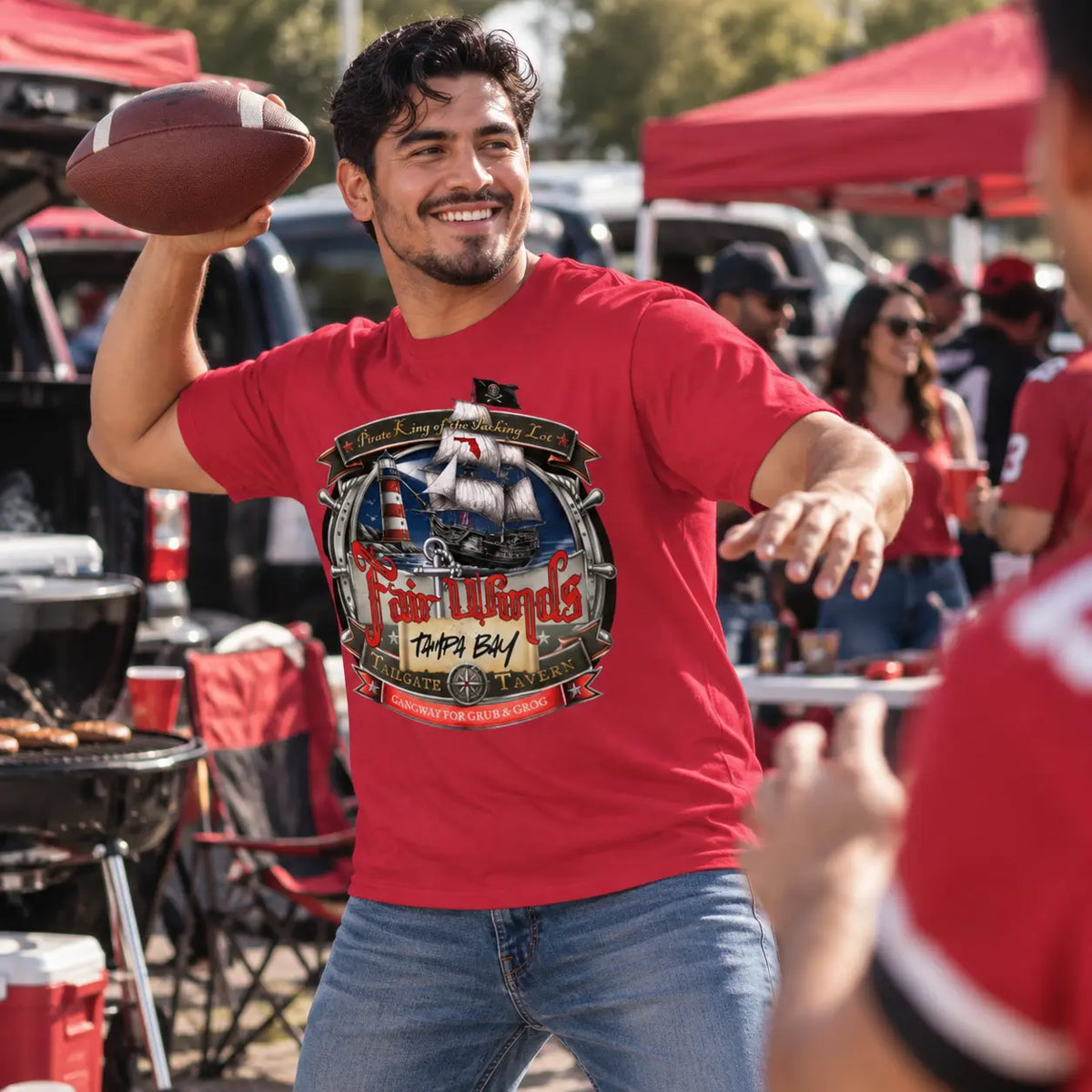 Tampa Bay Pirate Tailgate Tee | Tampa Football Game Day Shirt | Pirate King Fan Apparel Sweet Talks Tees