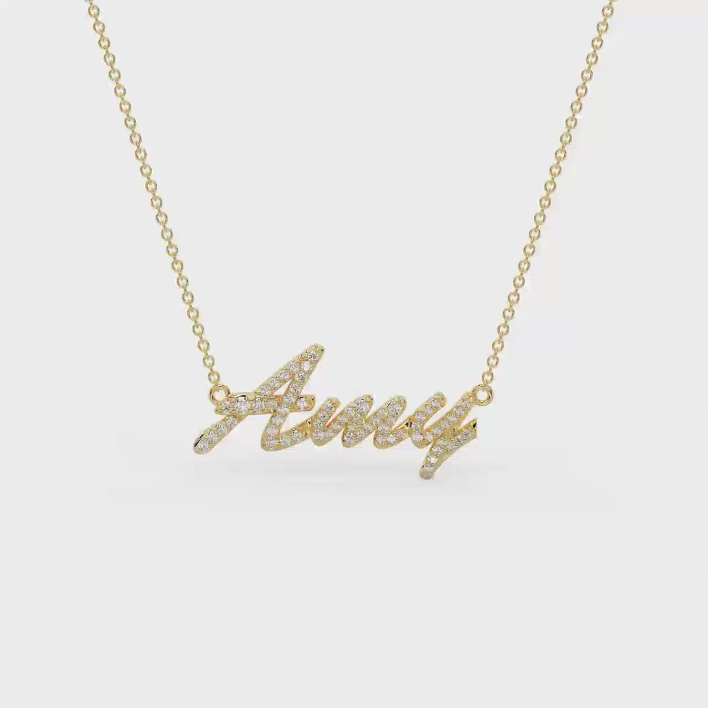 Personalized 18k Gold Plated Luxe Name Necklace