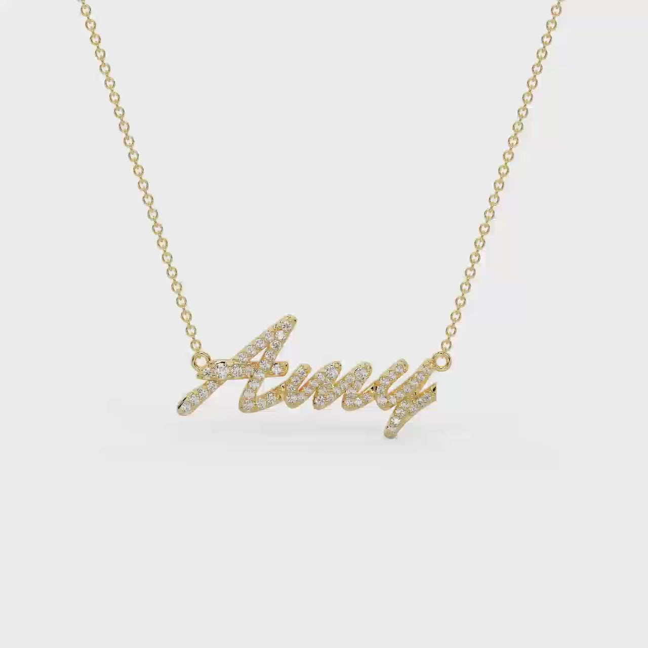Personalized 18k Gold Plated Luxe Name Necklace