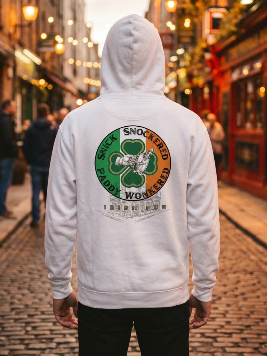 Paddy Wonkered Pub Hoodie - Funny Irish Pub Drinking Graphic Sweatshirt