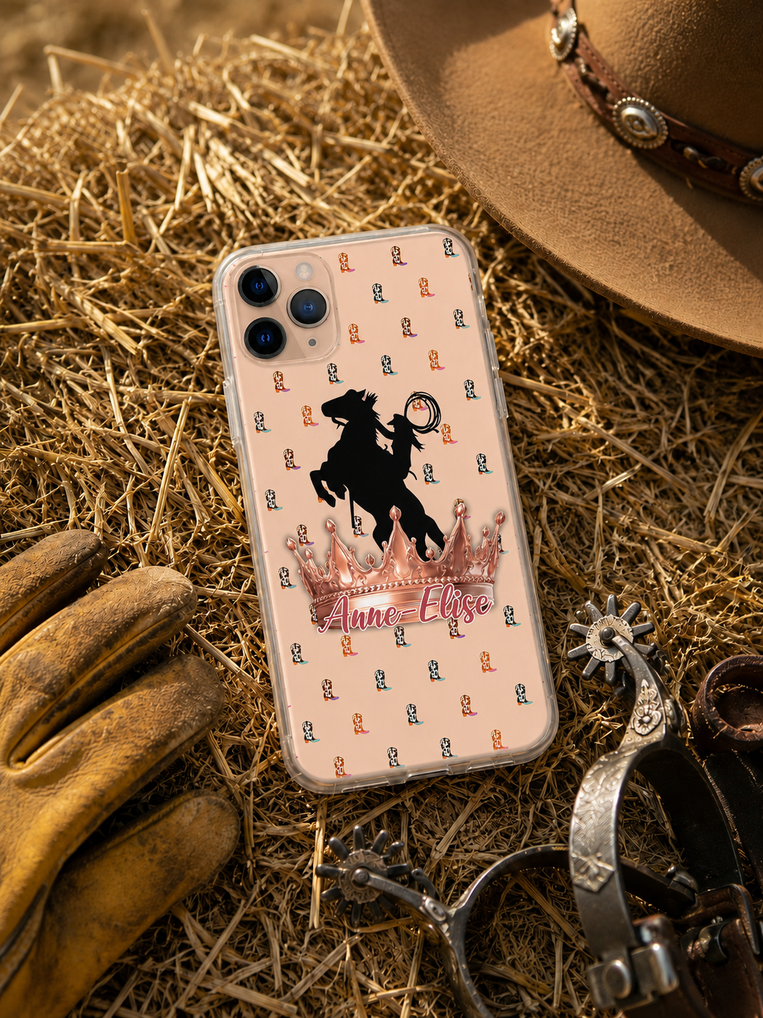Wild & Free x Little Miss Wyoming Personalized iPhone® Case – Rodeo Crown Edition Sweet Talks Tees