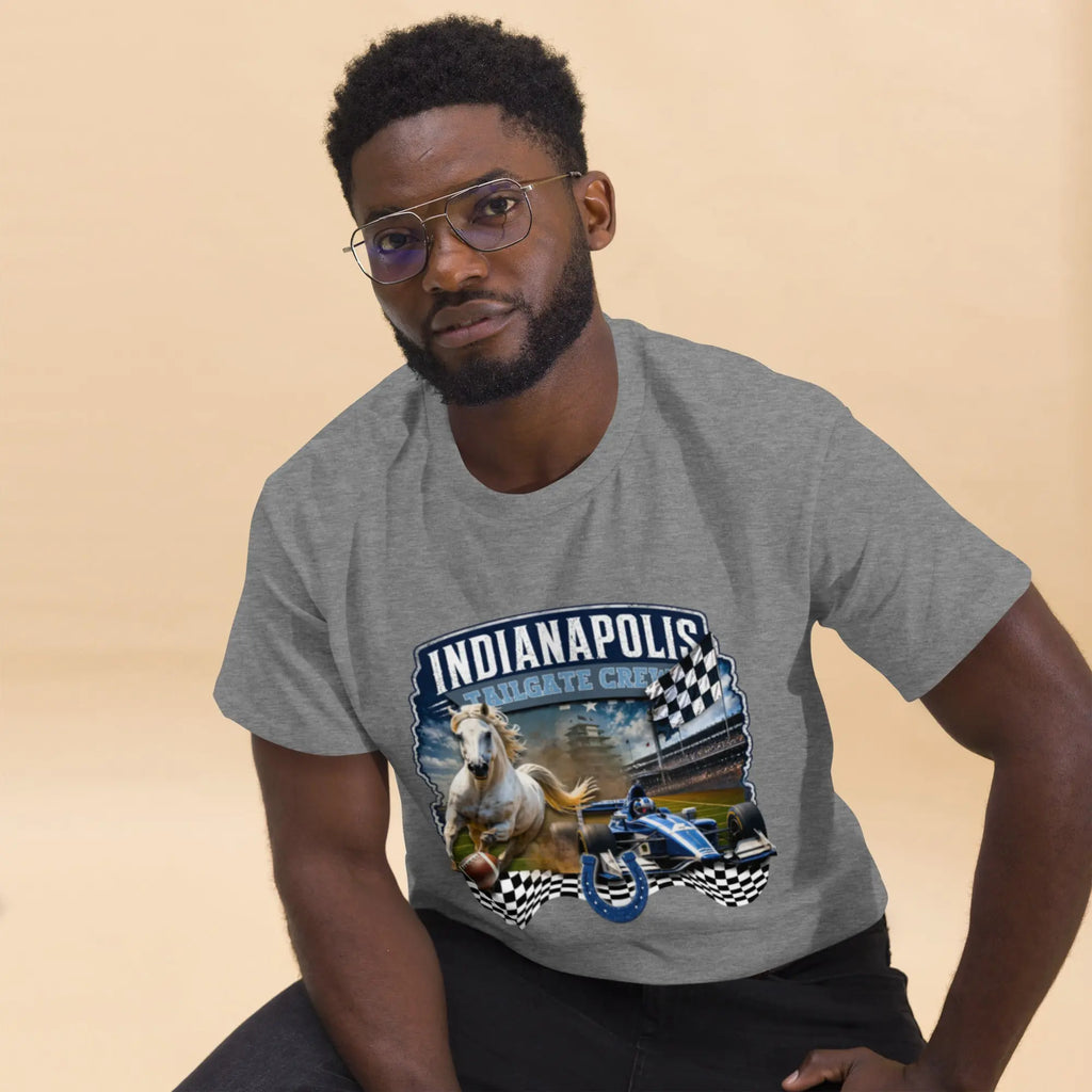 Indianapolis Tailgate Crew gray football game day tee