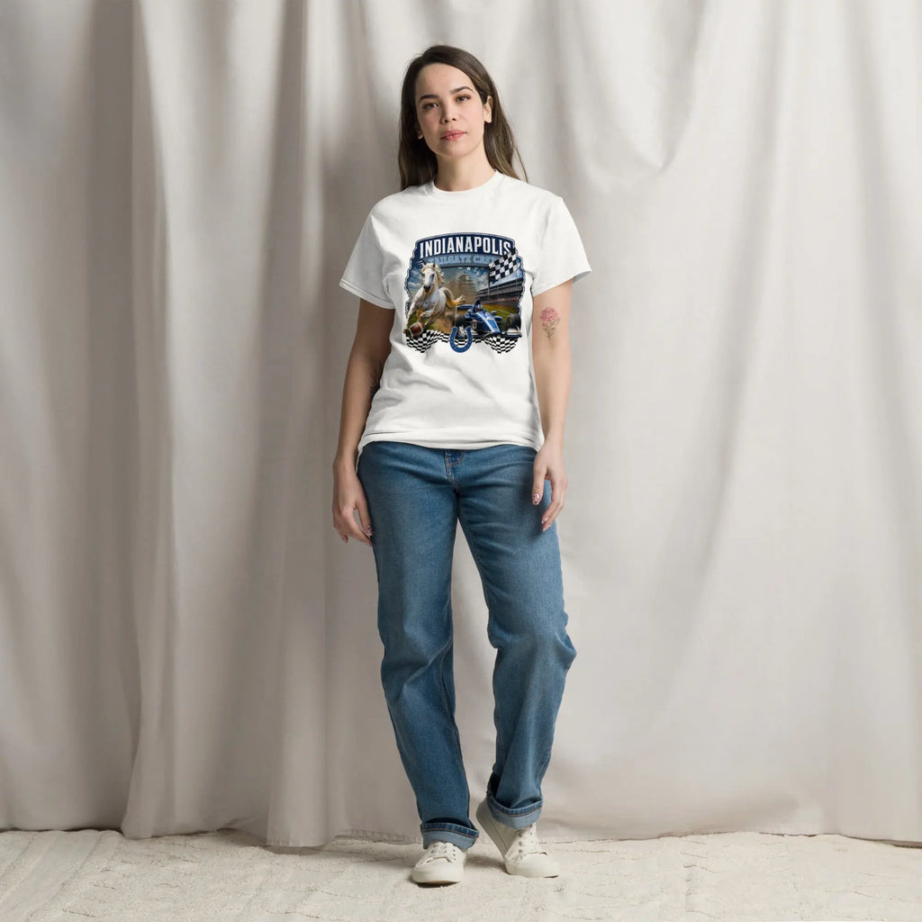 Indianapolis Tailgate Crew white football tee