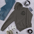 Gray Football Mom Heart Hoodie with Front Pocket
