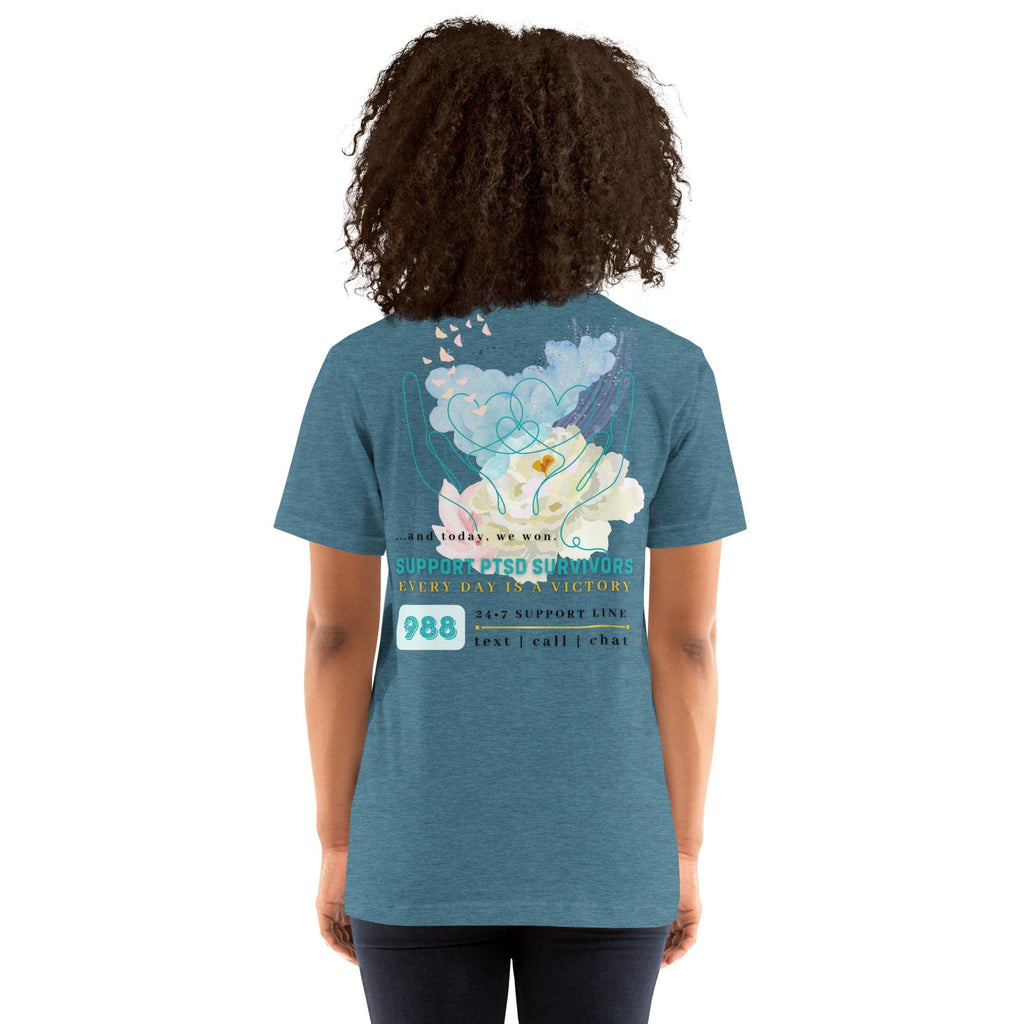 unisex-staple-t-shirt-heather-deep-teal-back-69bea3f527b70 - Sweet Talks Tees