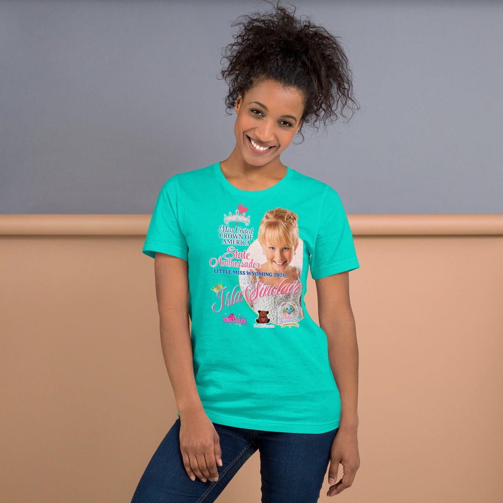 unisex-staple-t-shirt-teal-front-6a134a0b2fac5 - Sweet Talks Tees
