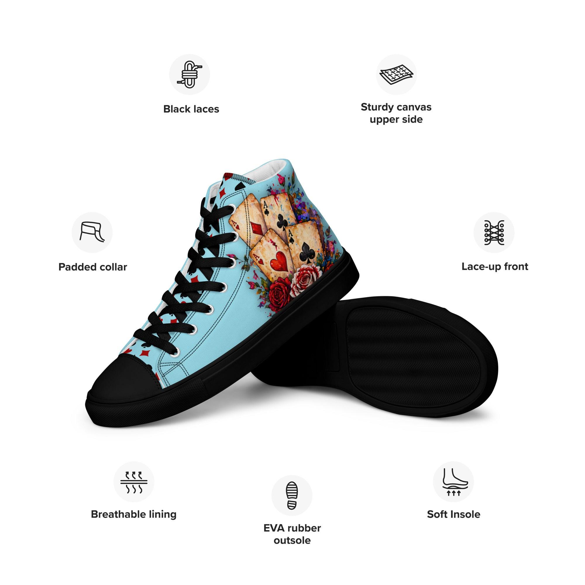 womens-high-top-canvas-shoes-black-left-69f9f18761ba0 - Sweet Talks Tees