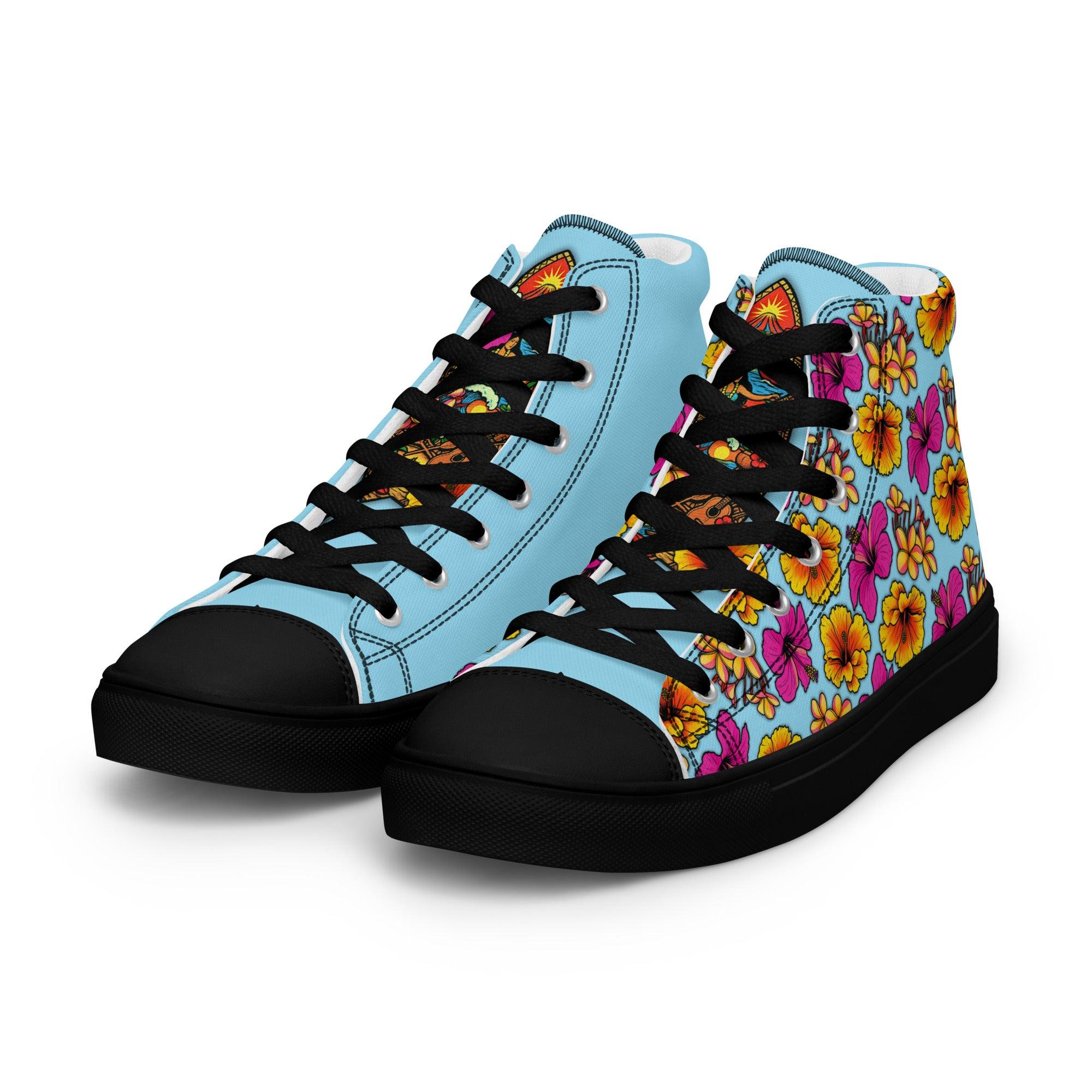 womens-high-top-canvas-shoes-black-left-front-69fdd9bbc4240 - Sweet Talks Tees