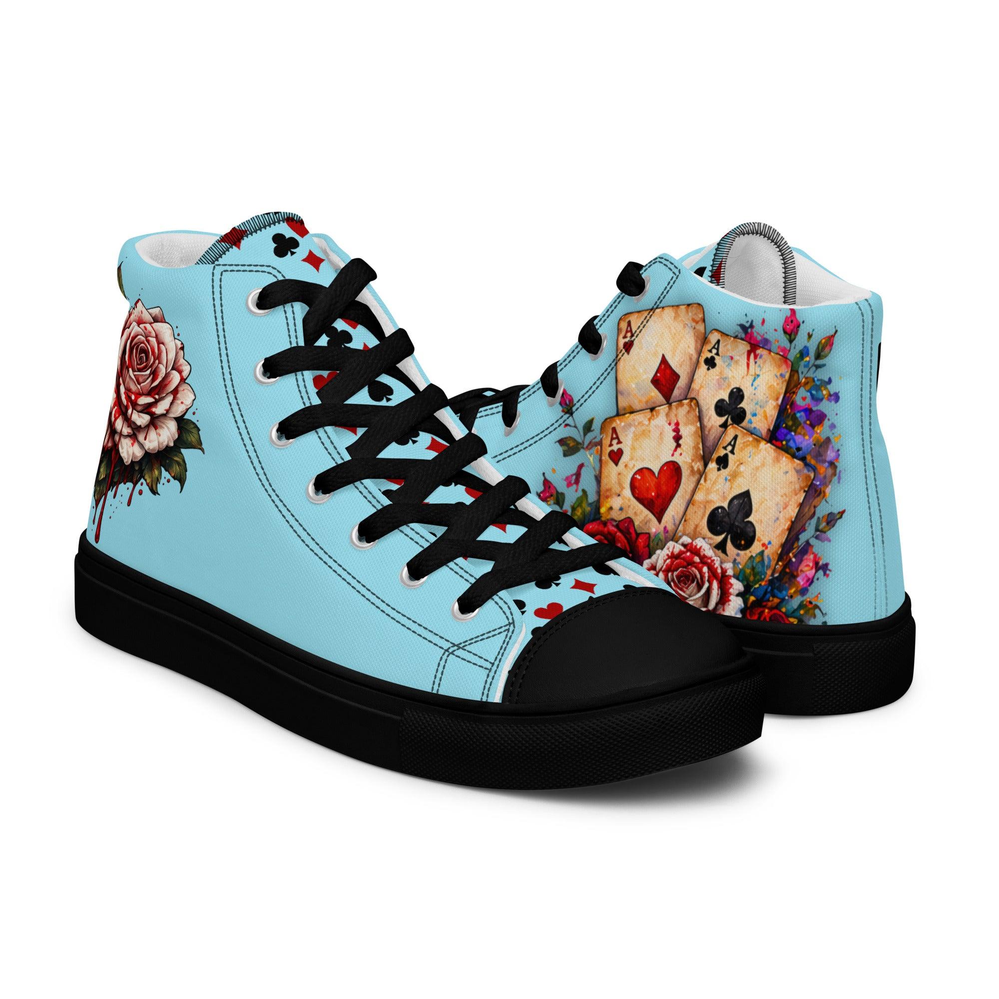 womens-high-top-canvas-shoes-black-right-69f9f1875bf8c - Sweet Talks Tees