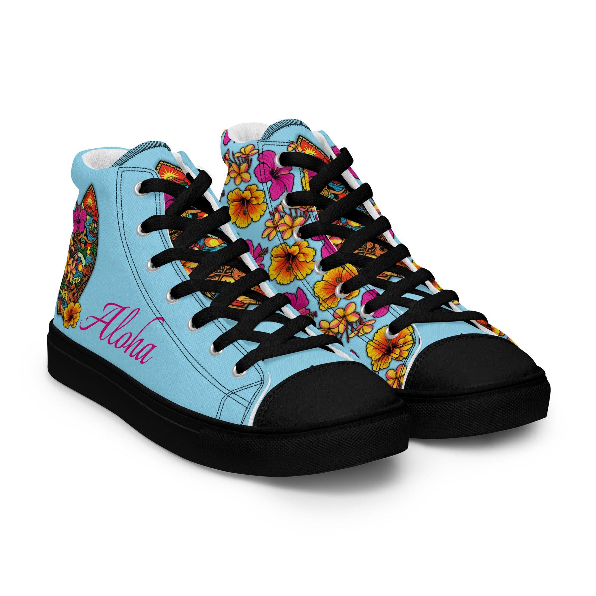 womens-high-top-canvas-shoes-black-right-front-69fdd9bbc56b1 - Sweet Talks Tees