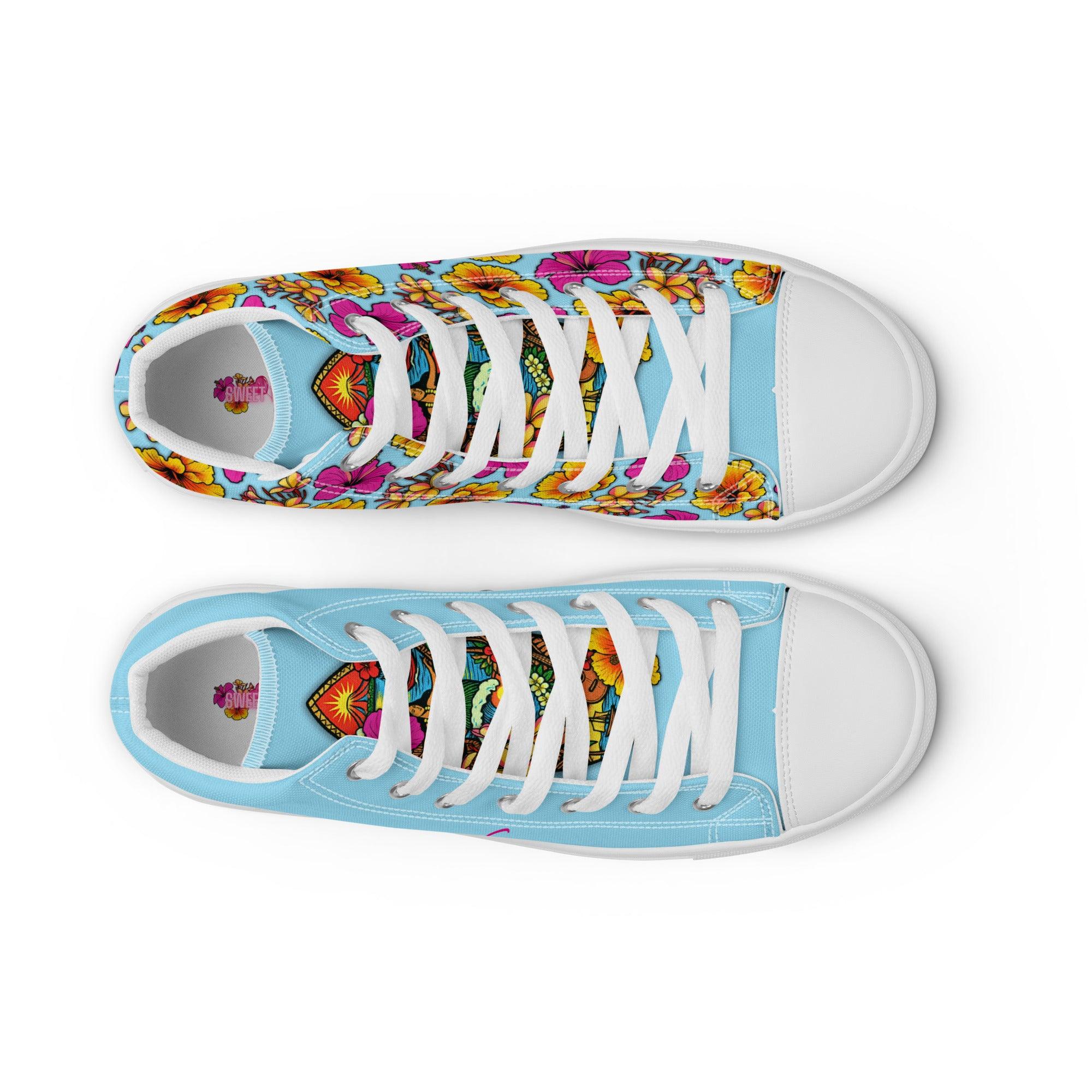 womens-high-top-canvas-shoes-white-front-2-69fdd9bbc2d64 - Sweet Talks Tees