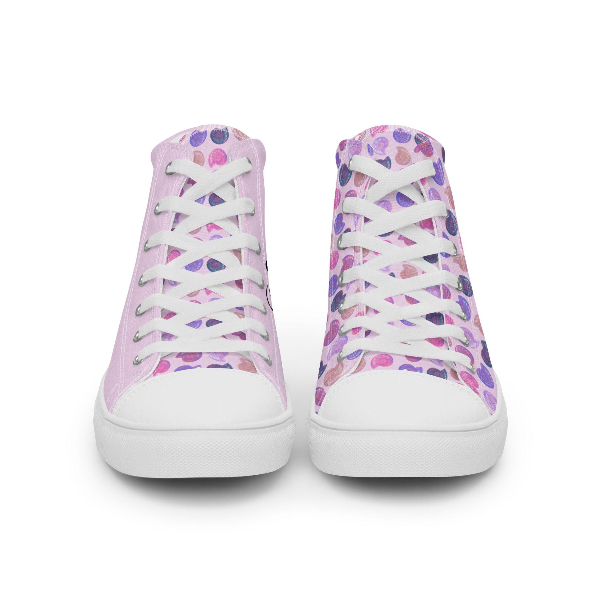 womens-high-top-canvas-shoes-white-front-69fdd621b3b8e - Sweet Talks Tees