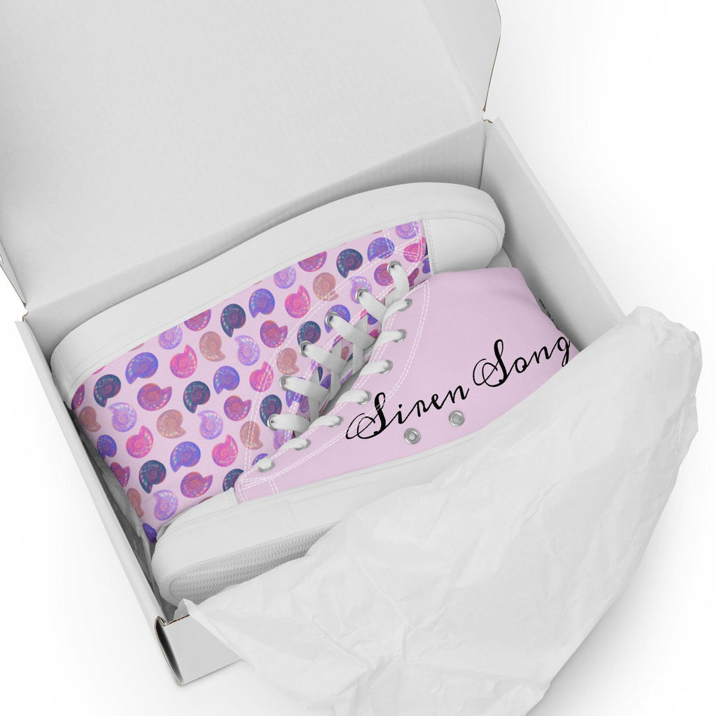 womens-high-top-canvas-shoes-white-front-69fdd621b689a - Sweet Talks Tees