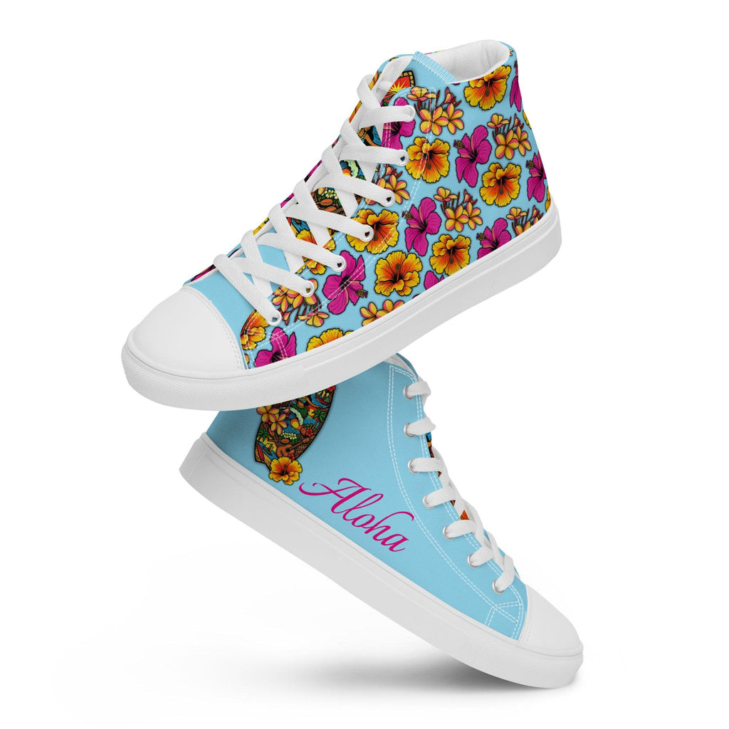womens-high-top-canvas-shoes-white-front-69fdd9bbc731d - Sweet Talks Tees